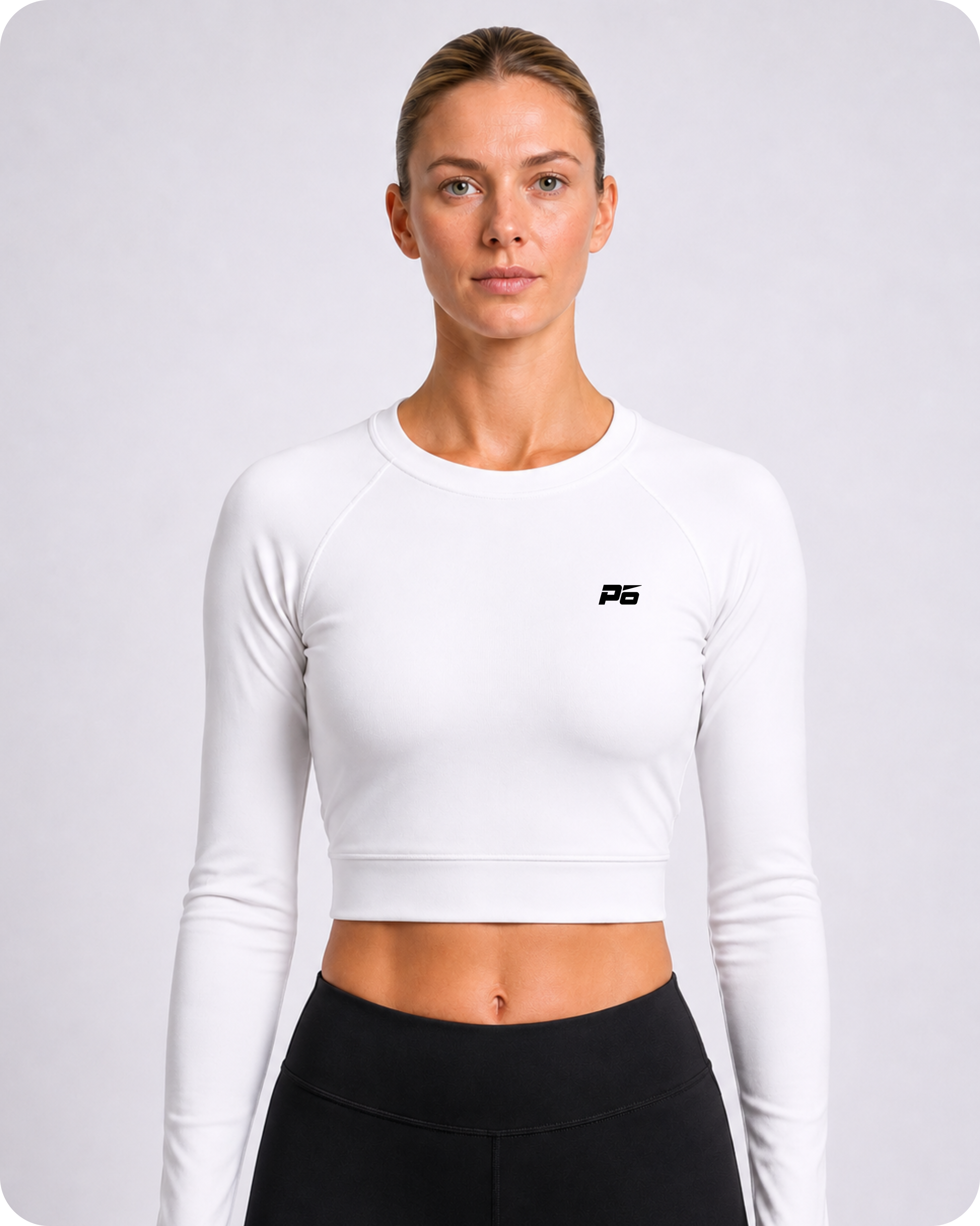 Longsleeve Crop Top Damen